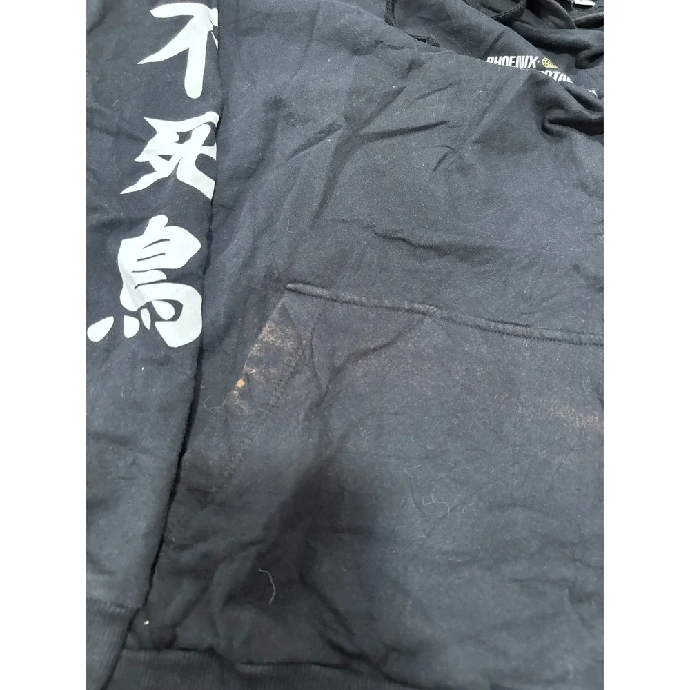 SKINNYDIP London Men's Black Phoenix Immortal Strength Power Graphic Hoodie L